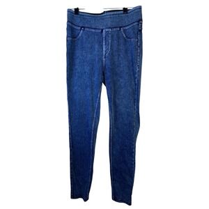 Halara Womens High Waisted Jeggings Medium Blue Denim Leggings Full Length Sz M